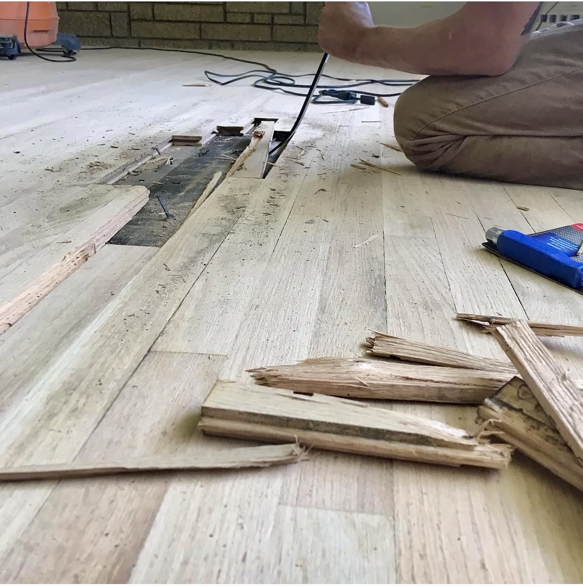 Hardwood flooring repair 